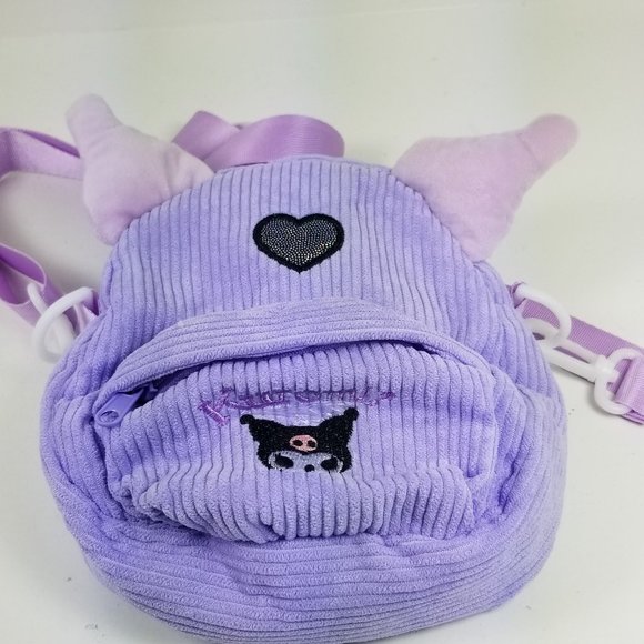 Kumori corduroy over the shoulder girls purse with 2 zippered compartments - Picture 12 of 12